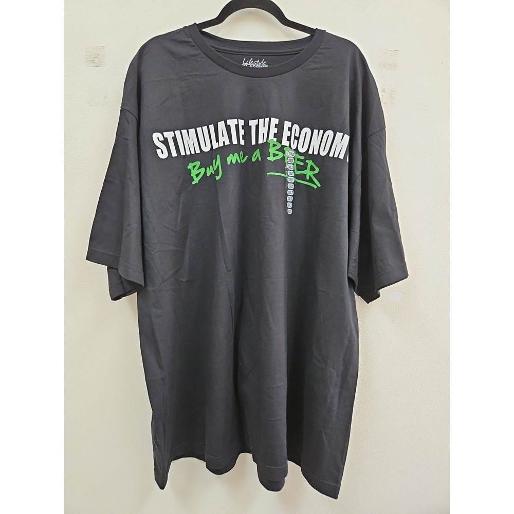 Lifestyle Classics men's T-shirt  Stimulate the Economy Buy Me A Beer 3xlt New